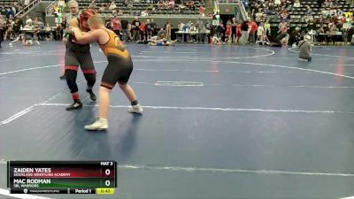 130 lbs Round 3 - Zaiden Yates, Siouxland Wrestling Academy vs Mac Rodman, SBL Warriors