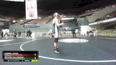 150 lbs 1st Place Match - Gabriel Lemos, Temecula Valley High School Wrestling vs Richard Halvorson, Swamp Monsters Wrestling Club