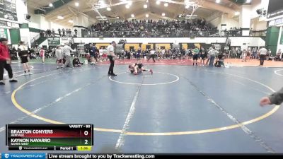 80 lbs Semifinal - Kaynon Navarro, Nampa West vs Braxton Conyers, Heritage