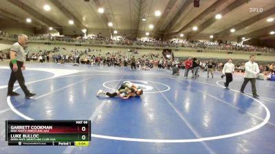 90 lbs Quarterfinal - Garrett Cookman, Nixa Youth Wrestling-AAA  vs Luke Bulloc, Open Mats Wrestling Club-AAA