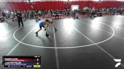 106 lbs Cons. Semi - Kaiden Hahn, Victory School Of Wrestling vs Landynn Miller, Mauston Talons Wrestling Club