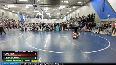 120 lbs Quarterfinal - Logan McNally, Wasatch Wrestling Club vs Chad Rees, Northside Wrestling Club