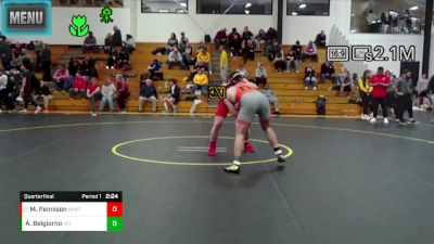 197 lbs Quarterfinal - Mark Pennison, Huntingdon College vs Aidan Belgiorno, Heidelberg