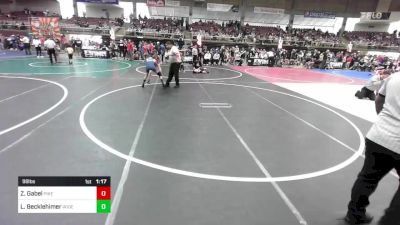 98 lbs Quarterfinal - Zoe Gabel, Pikes Peak Warriors vs Logan Becklehimer, Widefield WC