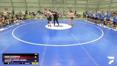 285 lbs Placement Matches - Mark Effendian, Pennsylvania Blue vs Hunter Vander Heiden, Wisconsin