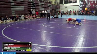 152 lbs 1st Place Match - Grant Kress, Linn-Mar vs Erich Rinderknecht, Cedar Rapids Washington