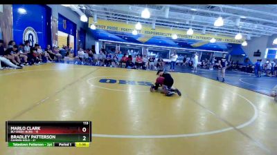 113 lbs Round 6 (8 Team) - Marlo Clark, Bu-Creek-Burg vs Bradley Patterson, Camden Gold