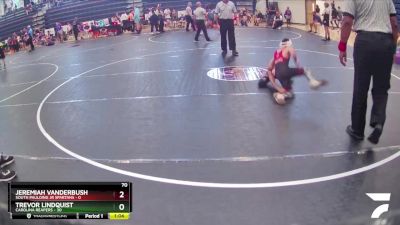 70 lbs Round 5 (6 Team) - Trevor Lindquist, Carolina Reapers vs Jeremiah Vanderbush, South Paulding Jr Spartans