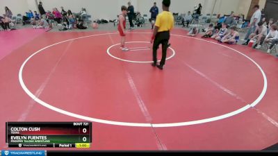 112-114 lbs Round 3 - Evelyn Fuentes, Prosper Talons Wrestling vs Colton Cush, Texas