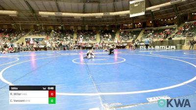 58 lbs Quarterfinal - Riley Miller, HURRICANE WRESTLING ACADEMY vs Case Vanzant, Bristow Youth Wrestling