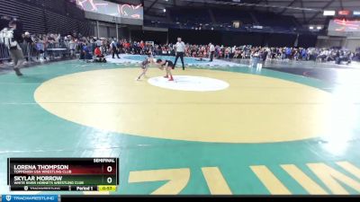 63 lbs Semifinal - Lorena Thompson, Toppenish USA Wrestling Club vs Skylar Morrow, White River Hornets Wrestling Club