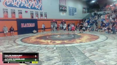 117-122 lbs Round 2 - Taylor Parkhurst, Spartan Wrestling Club vs Autumn Sunderland, Heritage Outlaws