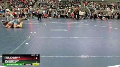 105 lbs Quarterfinal - Case Schindler, David City Outlaws vs Calan Manley, Team Grind House