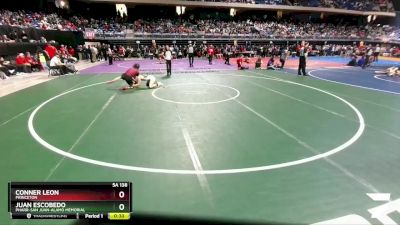 5A 138 lbs Cons. Round 1 - Conner Leon, Princeton vs Juan Escobedo, Pharr-San Juan-Alamo Memorial