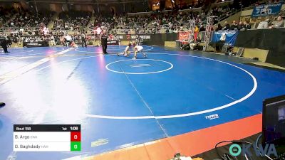 85 lbs Semifinal - Brock Argo, Oklahoma Wrestling Academy vs David Baghdady, Hamma Shack