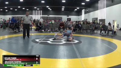 100 lbs Placement Matches (8 Team) - Graydon Martin, Roundtree Wrestling Academy vs Kyler Thier, Thorn Wrestling (MN)