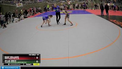 97 lbs Round 2 - Rylee Brice, Thunder Mountain Wrestling Clu vs Shay Williams, West Albany Mat Club