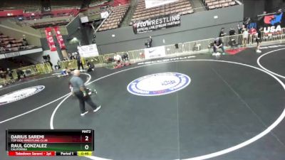 74 lbs Cons. Round 4 - Raul Gonzalez, California vs Darius Saremi, Top Dog Wrestling Club