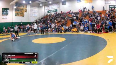 160 lbs Quarterfinal - Jay Snyder, El Modena vs Zach Chavez, Sonora