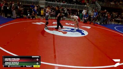 106 lbs Semifinal - Jacob Stirling, Camel Kids Wrestling vs Jonah Schulz, Cody Wrestling Club