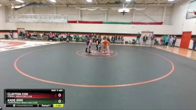 135-140 lbs Round 2 - Kade Enis, Thermopolis Wrestling Club vs Clayton Cox, Powell Wrestling Club