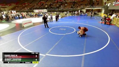 130 lbs Semifinal - Mario Diaz Iii, One Champ Wrestling Club vs Robert Oganyan, Dethrone Wrestling Club