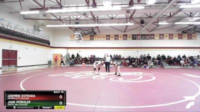 123 lbs Cons. Semi - Jasmine Estrada, Fresno City College vs Jade Morales, Santa Ana College