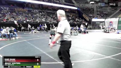 120 Class 2 lbs Champ. Round 1 - Brody Winters, Ste. Genevieve vs Kaid Shaw, Southern Boone