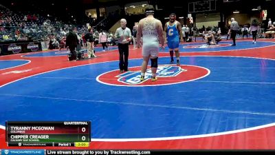 3A-285 lbs Quarterfinal - Tyranny McGowan, Columbus vs Chipper Creager, Calvary Day School