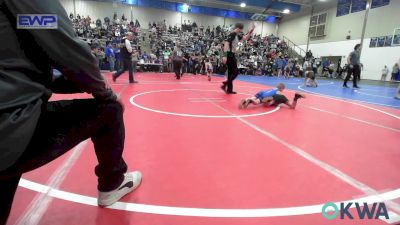 49 lbs Quarterfinal - Graham Bustos, Dark Cloud Wrestling Club vs Clayton Brady, Barnsdall