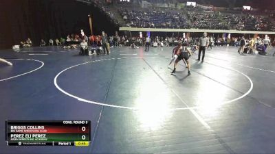 132 lbs Cons. Round 3 - Perez Eli Perez, Moen Wrestling Academy vs Briggs Collins, Big Game Wrestling Club