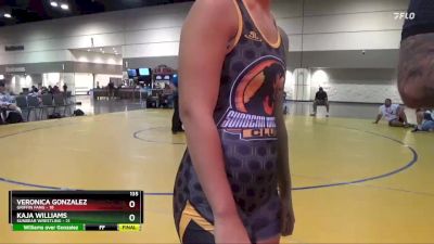 140 lbs Finals (8 Team) - Mya Bolden, Sunbear Wrestling vs Delaney Graves, Griffin Fang