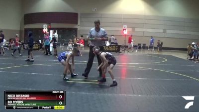 65 lbs Champ. Round 2 - Bo Myers, Midwest Xtreme Wrestling vs Nico Distasio, Region Wrestling Academy