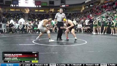 220 lbs Quarterfinal - Brodie Blackford, 1-Southeast Polk vs Joseph Lewis, 8-Dubuque Hempstead