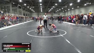 55 lbs Quarterfinal - Harper Mance, Bullpup vs Kya Spicher, Thunderbird