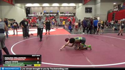 70 lbs Quarterfinal - Josiah White, Tennessee Valley Wrestling vs Avalena Williamson, White Plains Youth Wrestling