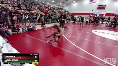 61-62 lbs Round 3 - Liam Wright, Bear Cave Wrestling Club vs Jaesek Garcia, HRA