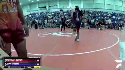 170 lbs Champ. Round 2 - Kourtlan Oliver, MI vs Julian Weems, IN