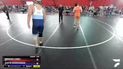 220 lbs Champ. Round 1 - Brennan Carey, MO vs Austin Bagdasarian, IL