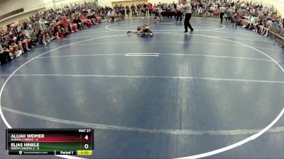 75 lbs Round 1 (6 Team) - Alijah Weimer, Kansas Cobras vs Elias Hinkle, North Dakota 2