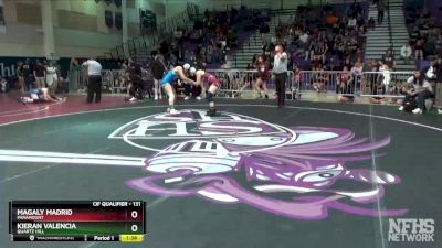 131 lbs Semifinal - Kieran Valencia, Quartz Hill vs Magaly Madrid, Paramount