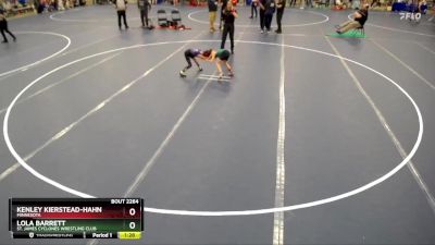 1st Place Match - Lola Barrett, St. James Cyclones Wrestling Club vs Kenley Kierstead-Hahn, Minnesota