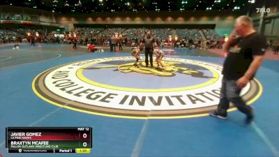 82-90 lbs Round 3 - Braxtyn McAfee, Fallon Outlaws Wrestling Club vs Javier Gomez, La Pine Hawks