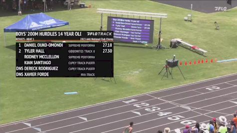 Youth Boys' 200m Hurdles, Prelims 2 - Age 14