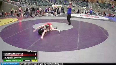 112 lbs Cons. Round 2 - Scarlett McHugh, Cascade Mat Club vs Kadence Neumeyer, Askeo International Mat Club