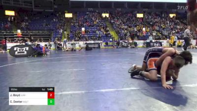 95 lbs Round Of 32 - John Boyd, Juniata Valley vs Carter Deeter, Southern Columbia