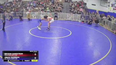 120 lbs Cons. Semi - Bryson Sandstrom, Salem Elite Mat Club vs Orion Madrigal, All-Phase Wrestling