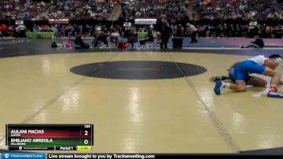 120 lbs Champ. Round 1 - Emiliano Arreola, Hillsboro vs Aulani Macias, Nampa