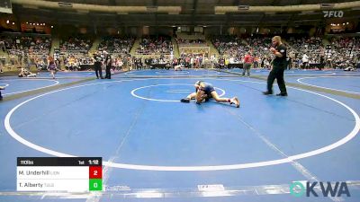 110 lbs Round Of 16 - Maddux Underhill, Lions Wrestling Academy vs Tucker Alberty, Tulsa Blue T Panthers