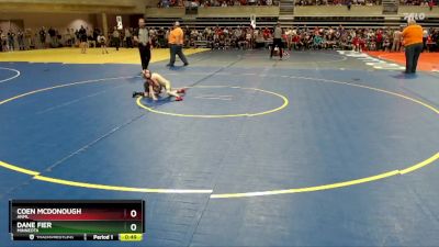 45 lbs Cons. Semi - Coen McDonough, ANML vs Dane Fier, Minneota